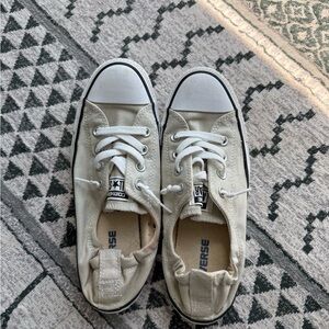 Converse Low Top Sneakers in Natural Canvas and White